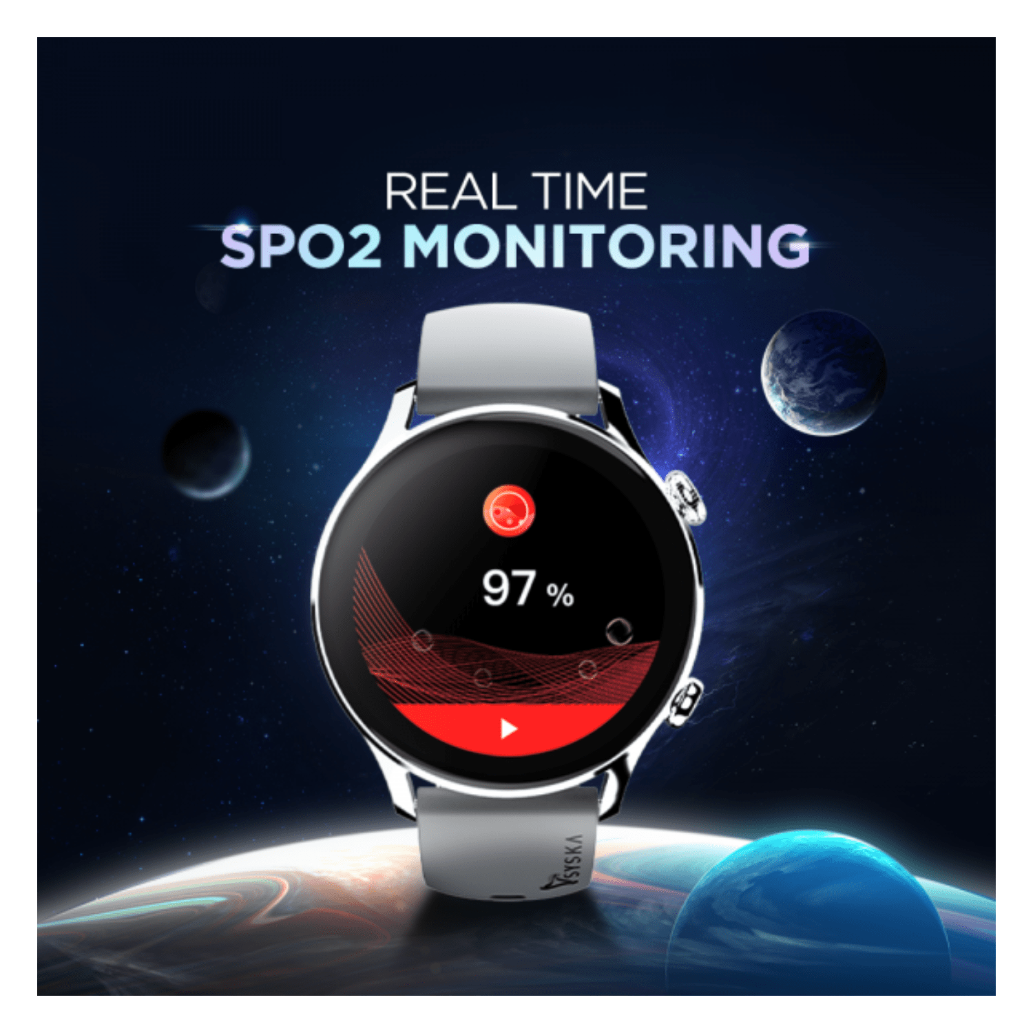 Buy Syska SW300 POLAR Smartwatch (Cloud Grey) Online at Best Price